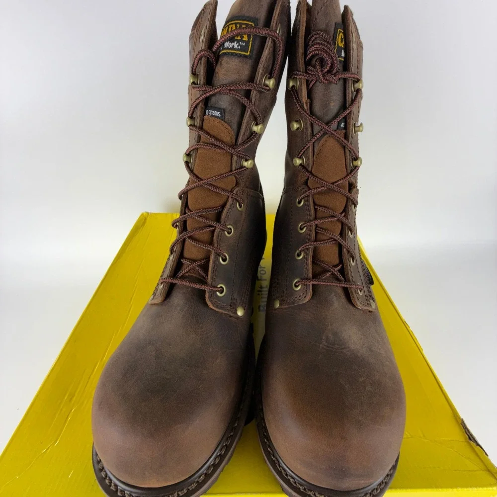 Carolina CA8508 Men 9 Inch Broad Toe Insulated‎ Waterproof Logger Boots 10 2E